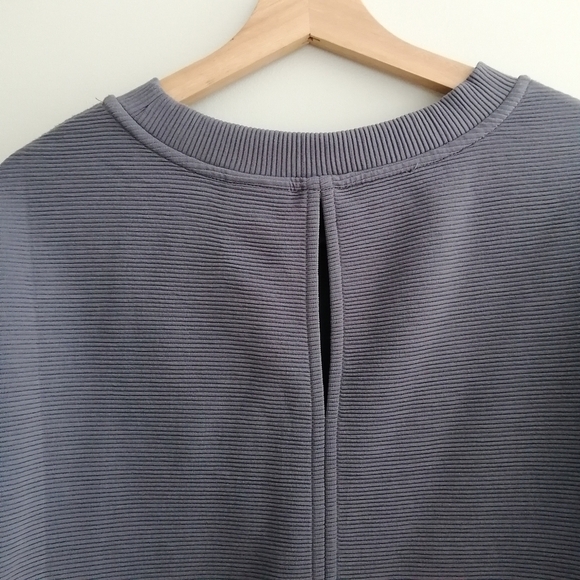 Varley Hewitt Ribbed Ottoman Knit Crewneck Sweatshirt in Slate Blue/Gray Medium - Picture 12 of 16